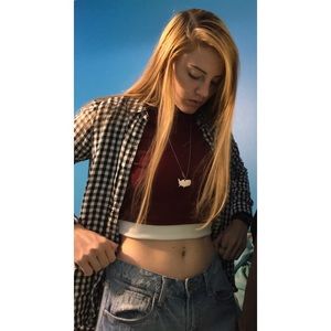 I Saw It First Ribbed Long Sleeve Crop Top